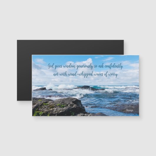 叡智感動的ブルーウェーブ撮影マグネット (正面/裏面)