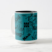 口うるさい人の口うるさい人の口うるさい人 ツートーンマグカップ (正面左)