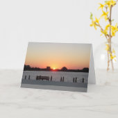 口うるさい人の頭部の日没 カード (黄色い花)