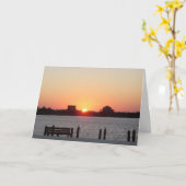 口うるさい人の頭部の日没 カード (黄色い花)