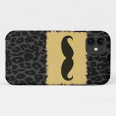 口おもしろいひげとヒョウ柄 Case-Mate iPhoneケース (裏面(横))