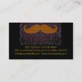 口おもしろいひげと無地の黒 名刺 (裏面)