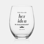 口おもしろいひげカスタムGroomsman提案書 ステムなしワイングラス (正面)