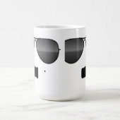 口おもしろいひげゴーグルかわいいギャング コーヒーマグカップ (中央)