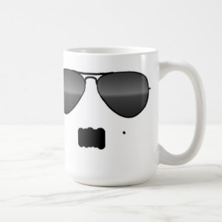 口おもしろいひげゴーグルかわいいギャング コーヒーマグカップ