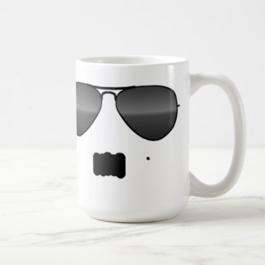 口おもしろいひげゴーグルかわいいギャング コーヒーマグカップ (右)