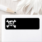 口おもしろいひげスカル差出人住所ラベル ラベル (インサイチュ)