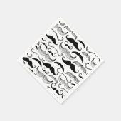 口おもしろいひげデザイン スタンダードカクテルナプキン (角)