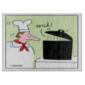 口おもしろいひげフランスのとハットマンガのシェフ カッティングボード (正面)