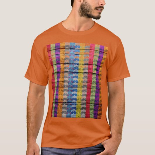 口おもしろいひげヴィンテージ Tシャツ (正面)