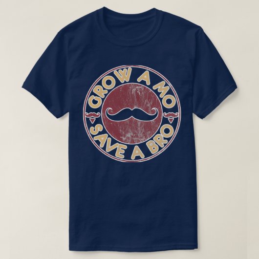 口おもしろいひげ半伸1 Tシャツ (デザイン正面)