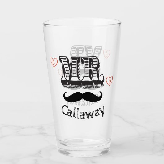 口おもしろいひげ氏 タンブラーグラス (正面)