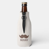 口おもしろいひげ父の日の最高のパパクール ボトルクーラー (ボトル裏面)