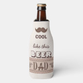 口おもしろいひげ父の日の最高のパパクール ボトルクーラー (ボトル正面)