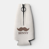 口おもしろいひげ父の日の最高のパパクール ボトルクーラー (裏面)