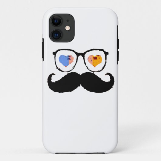 口おもしろいひげ眼鏡5 Case-Mate iPhoneケース (裏面)