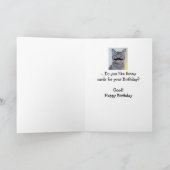 口おもしろいひげ質問誕生日猫 カード (内部)