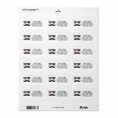 口おもしろいひげ ラベル (フルシート)