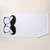 口おもしろいひげ#23 ビーチタオル (正面)