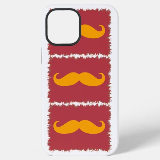 口おもしろいひげ iPhoneケース (裏面)