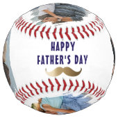 口おもしろいひげHappy Father's Day 4写真 ソフトボール (裏面)