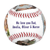 口おもしろいひげHappy Father's Day 4写真 野球ボール (正面)
