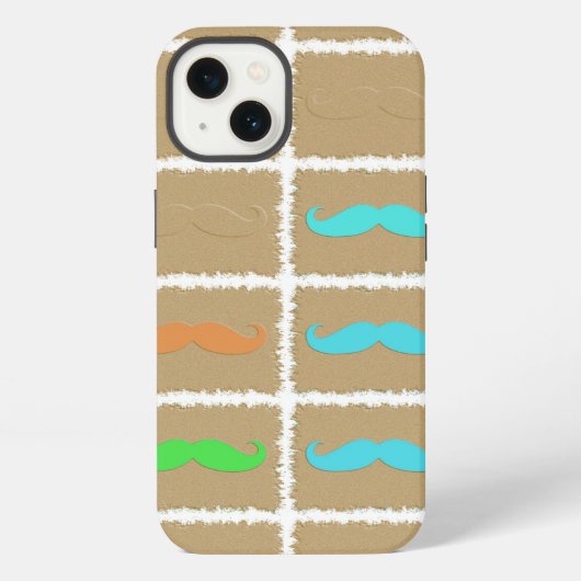口おもしろいガーリーひげ3 iPhoneケース (裏面)