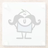 口おもしろい髭の男 ガラスコースター (裏面)