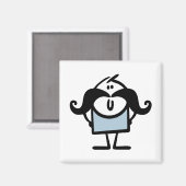 口おもしろい髭の男 マグネット (正面/裏面)