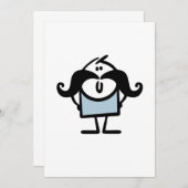 口おもしろい髭の男 招待状 (正面/裏面)