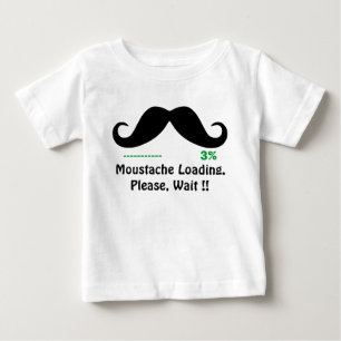 口おもしろい髭 ベビーTシャツ