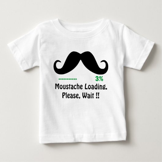 口おもしろい髭 ベビーTシャツ (正面)