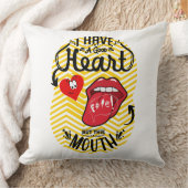 口が良い、ハートが良い クッション (ブランケット)