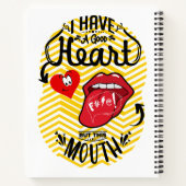 口が良い、ハートが良い ノートブック (裏面)