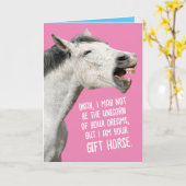 口におもしろいギフトの馬を見るな カード (黄色い花)