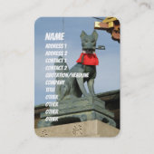 口にキツネを含む鍵キツネ 名刺 (正面)