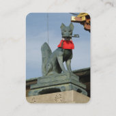 口にキツネを含む鍵キツネ 名刺 (裏面)