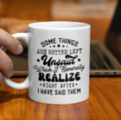 口に出さぬ方離れが好いおもしろい コーヒーマグカップ