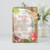 口に水を入れるトロピカルフルーツありがとう 出欠カード (スタンド正面)