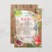 口に水を入れるトロピカルフルーツありがとう 出欠カード (正面/裏面)