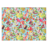 口に水を入れる熱帯果実 テーブルクロス (正面(横))