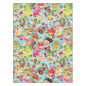 口に水を入れる熱帯果実 テーブルクロス (正面)