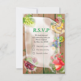 口に水を入れる熱帯果実 出欠カード