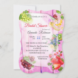 口に水を入れる熱帯果実 招待状