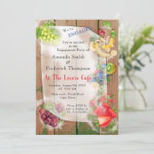 口に水を入れる熱帯果実 招待状 (スタンド正面)