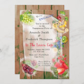 口に水を入れる熱帯果実 招待状 (正面/裏面)