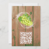 口に水を入れる熱帯果実 招待状 (裏面)