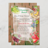 口に水を入れる熱帯果実 招待状 (正面/裏面)