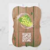 口に水を入れる熱帯果実 招待状 (裏面)