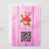 口に水を入れる熱帯果実 招待状 (裏面)